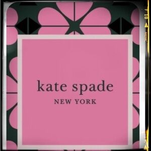 kate spade Pink and Black Floral Logo Panel